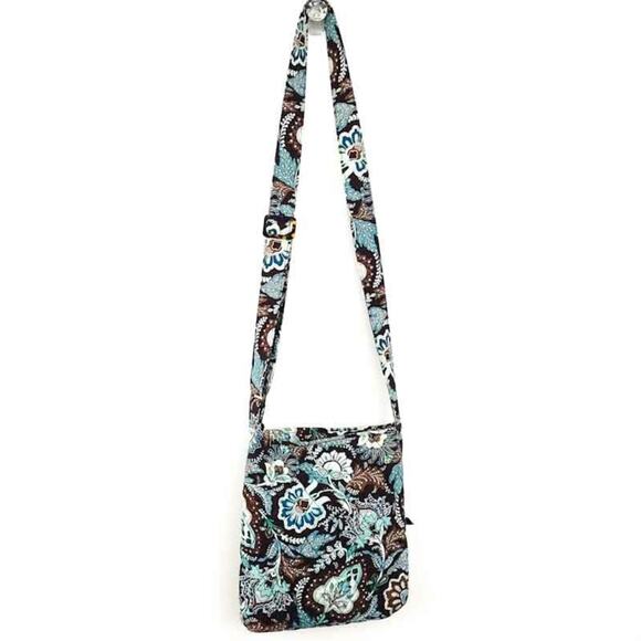 Vera Bradley Java Blue Crossbody Bag Purse Ret 2006, Discontinue  Floral Paisley - Picture 1 of 8